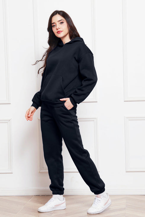 'Sarah' Long Sleeve Hoodie and Pants Set - Celes Fashion